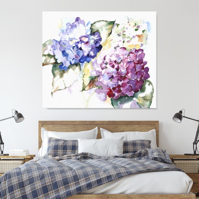 Hydrangeas Canvas Print (Insitu(Bedroom))