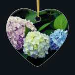 Hydrangeas Ceramic Tree Decoration<br><div class="desc">Romantic beautiful blue purple pink hydrangeas- photograph by H Cooper</div>