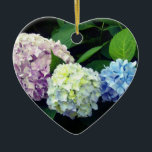 Hydrangeas Ceramic Tree Decoration<br><div class="desc">Romantic beautiful blue purple pink hydrangeas- photograph by H Cooper</div>