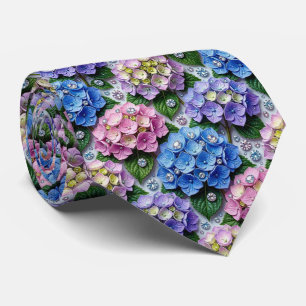Hydrangeas & Diamonds Wedding and Events Neck Tie