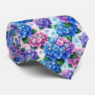 Hydrangeas & Diamonds Wedding and Events Neck Tie