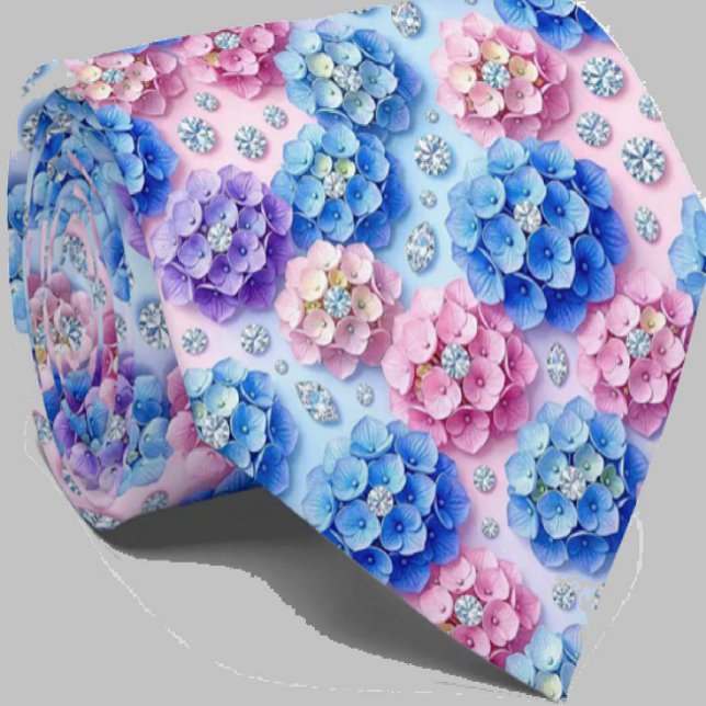  Hydrangeas & Diamonds | Wedding and Events Neck  Tie (Creator Uploaded)