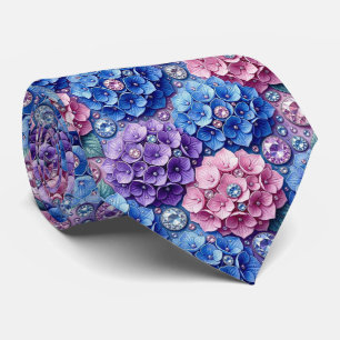 Hydrangeas & Diamonds Wedding and Events Neck Tie