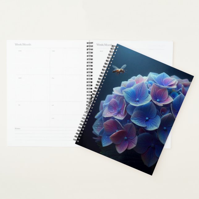 Hydrangeas Floral Purple and Blue Planner (Display)