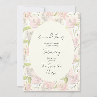 Hydrangeas flowers Wedding Invitation