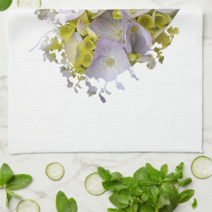 Hydrangeas in a Heart Cutout Tea Towel