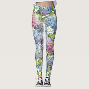 Hydrangeas in Bloom Leggings