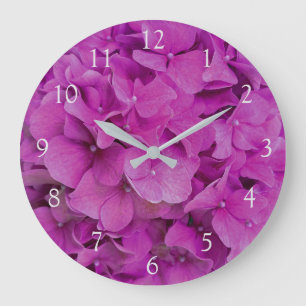 hydrangeas large clock