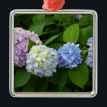 Hydrangeas Metal Tree Decoration<br><div class="desc">Romantic beautiful blue purple pink hydrangeas- photograph by H Cooper</div>