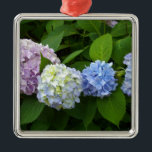 Hydrangeas Metal Tree Decoration<br><div class="desc">Romantic beautiful blue purple pink hydrangeas- photograph by H Cooper</div>
