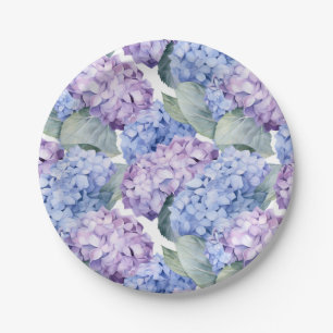 Hydrangeas  paper plate
