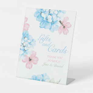Hydrangeas Pastel Bloom Pedestal Sign