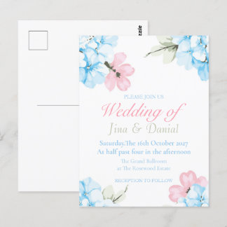 Hydrangeas Pastel Bloom Postcard