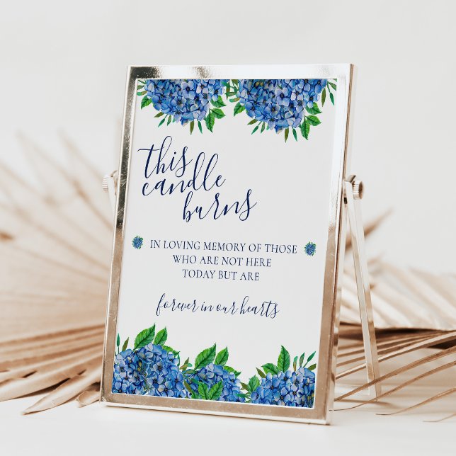 Hydrangeas This Candle Burns In Loving Memory Sign (Creator Uploaded)