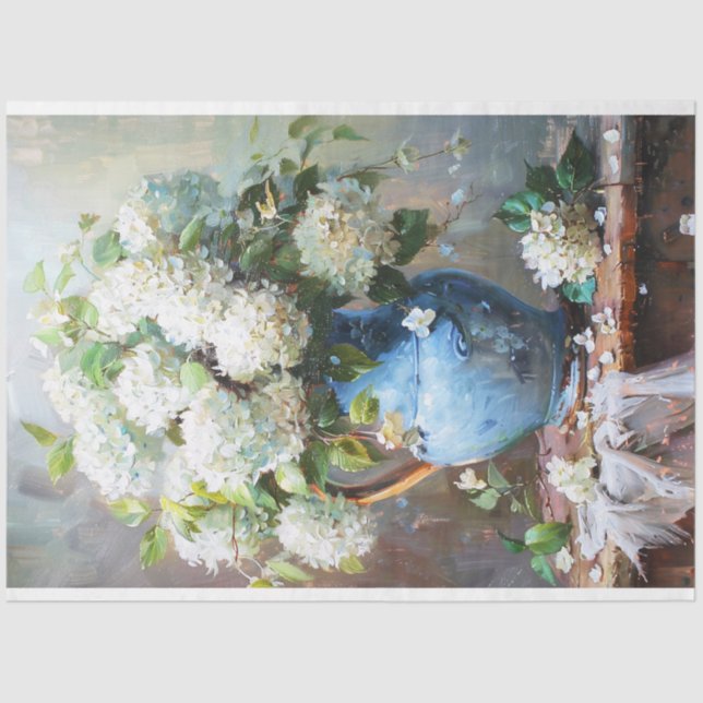 Hydrangeas  tissue paper (Front)