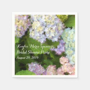 Hydrangeas Wedding Bridal Shower Napkins