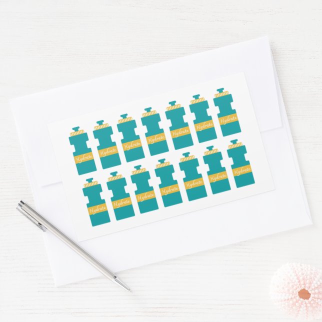 Hydrate Water Bottle Sticker sheet (Envelope)