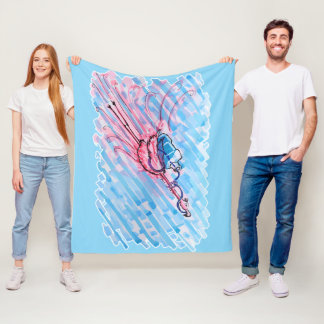 Hydrated Flamingo Fleece Blanket