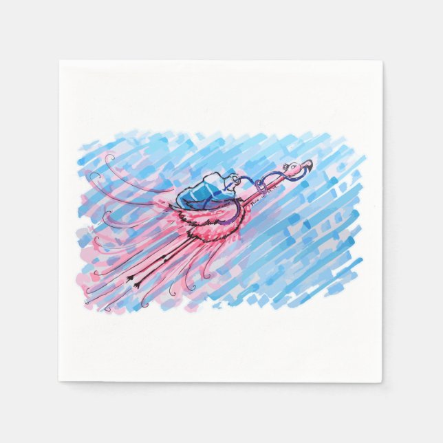 Hydrated Flamingo Napkin (Front)