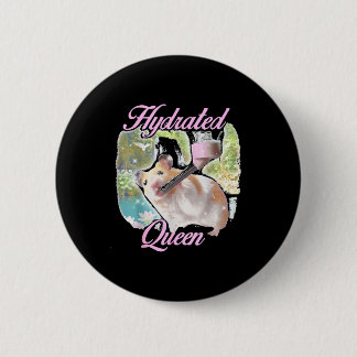 Hydrated queen cute hamster shining lake funny mem 6 cm round badge