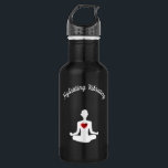 Hydrating Vibrating Water Bottle<br><div class="desc">Stay refreshed and energised with this "Vibrating & Hydrating" Stainless Steel water bottle. This sleek, serene black and durable bottle features a bold white silhouette and a vibrating red heart, creating a stylish and grounding aesthetic. Easy to carry, while keeping your water cool. Perfect for daily hydration, workouts, or moments...</div>