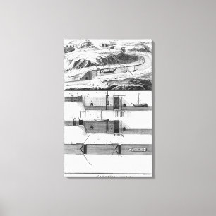 Hydraulic, canal and locks canvas print