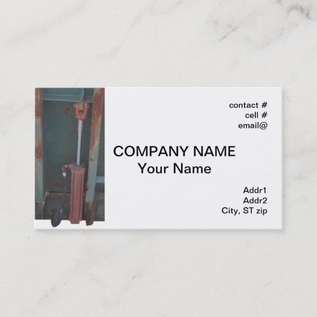 Hydraulic cylinder business card (Front)