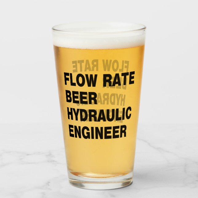 Hydraulic Engineer Beer Glass (Back Filled)