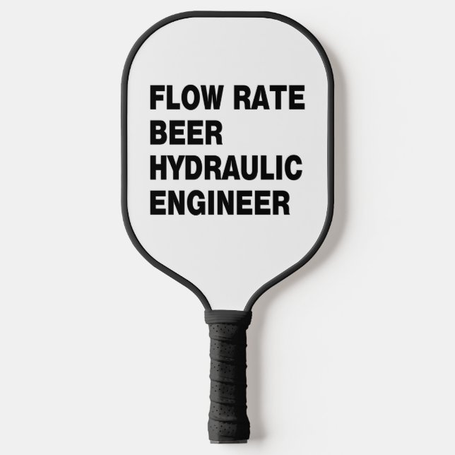 Hydraulic Engineer Beer Pickleball Paddle (Front)