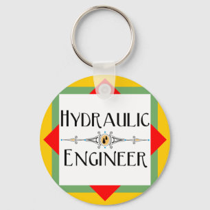 Hydraulic Engineer Block Key Ring