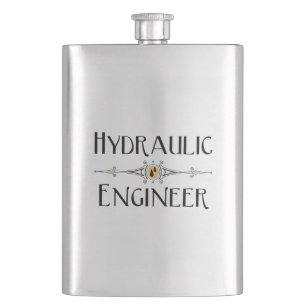 Hydraulic Engineer Decorative Line Hip Flask