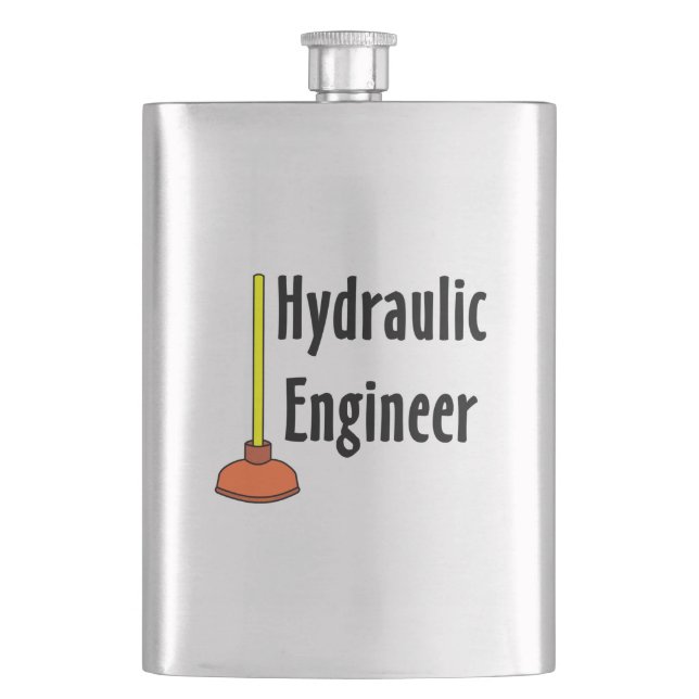 Hydraulic Engineer Toilet Plunger Hip Flask (Front)