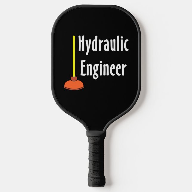 Hydraulic Engineer Toilet Plunger Pickleball Paddle (Front)