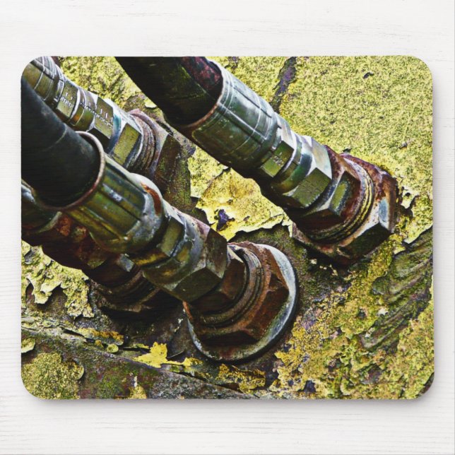 Hydraulic Hoses on old Tractor Mouse Pad (Front)
