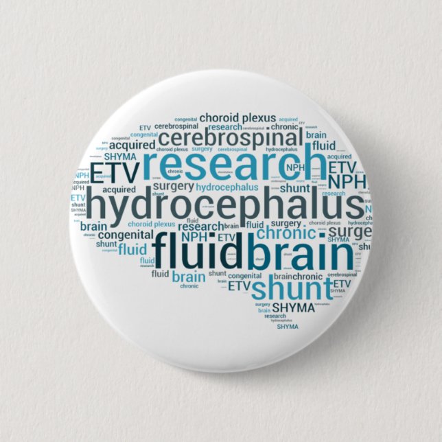 Hydro Brain 6 Cm Round Badge (Front)