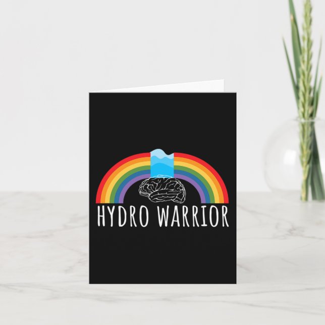 Hydro Warrior Hydrocephalus Awareness Brain Shunt  Card (Front)