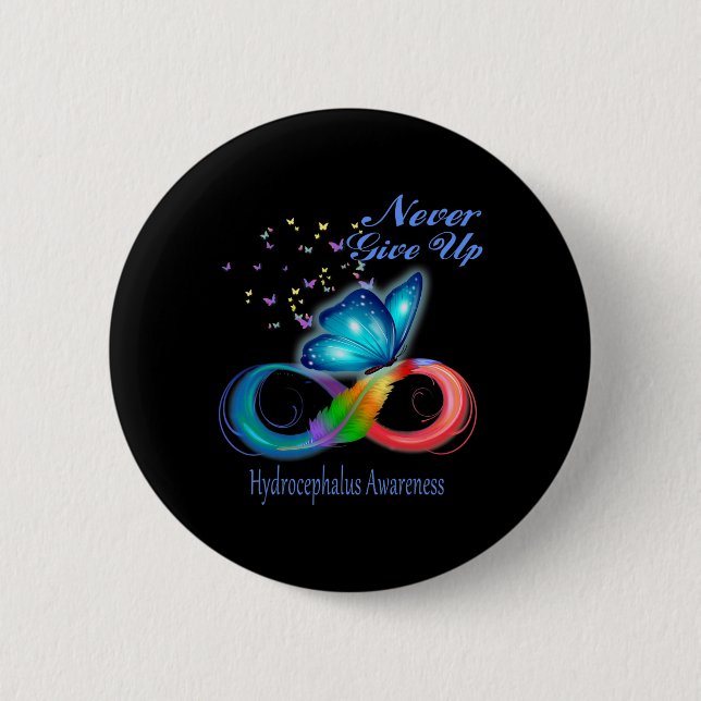 Hydrocephalus Awareness  6 Cm Round Badge (Front)