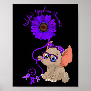 Hydrocephalus Awareness Blue Ribbon Gles Poster