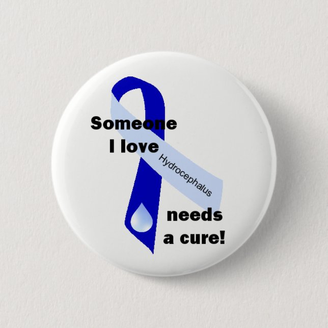 Hydrocephalus Awareness Button (Front)