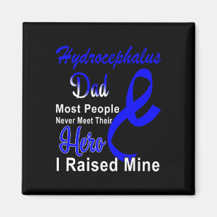 Hydrocephalus Awareness Dad Blue Ribbon Father Sup Magnet