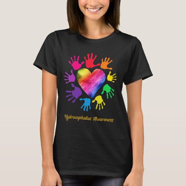 Hydrocephalus Awareness Hands Hydrocephalus Gift  T-Shirt (Front)