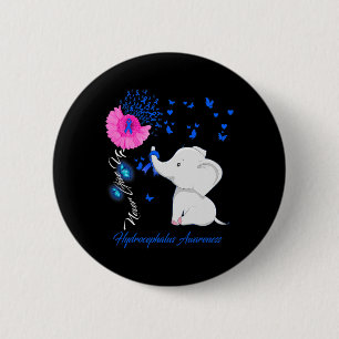 Hydrocephalus Awareness - Hydrocephalus Ribbon 6 Cm Round Badge