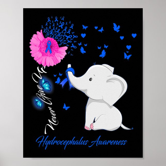 Hydrocephalus Awareness - Hydrocephalus Ribbon  Poster (Front)