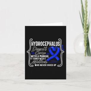 Hydrocephalus Awareness Manual Blue Ribbon Neurosu Card