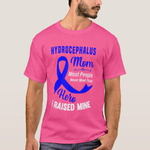 Hydrocephalus Awareness Mum Blue Ribbon Mother Sup T-Shirt