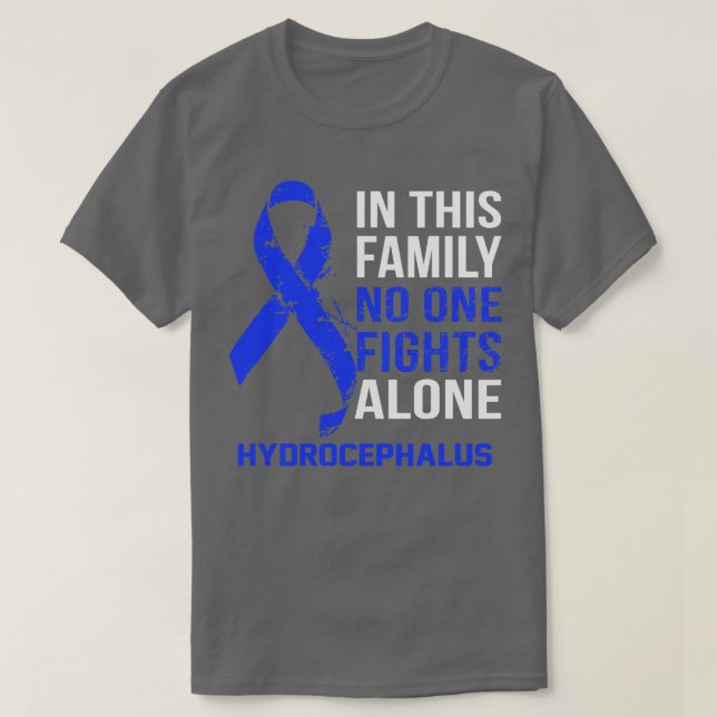 Hydrocephalus Awareness No One Fights Alone Hope F T-Shirt (Design Front)
