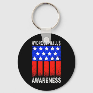 Hydrocephalus Survivor Disease Awareness Warrior  Key Ring