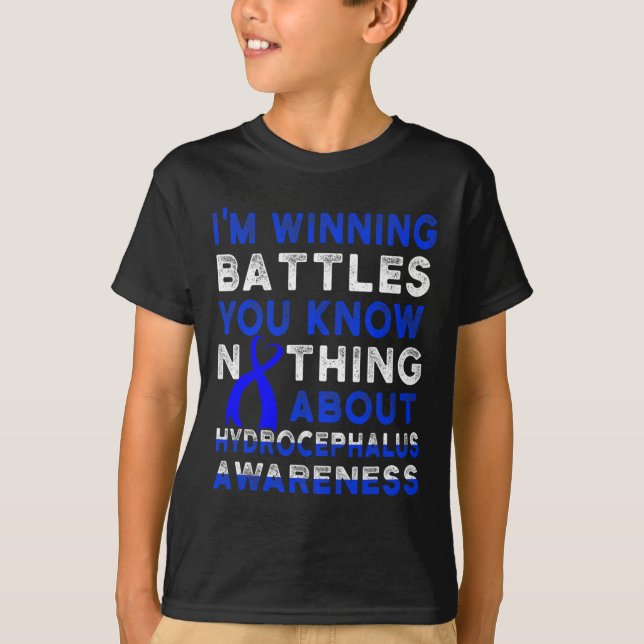 Hydrocephalus Survivor Full-time Awareness Warrior T-Shirt (Front)