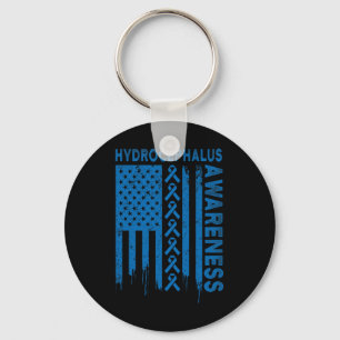 Hydrocephalus Survivor Healthy Awareness Warrior  Key Ring