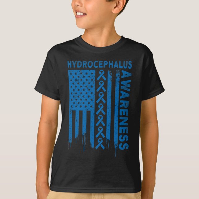 Hydrocephalus Survivor Healthy Awareness Warrior  T-Shirt (Front)